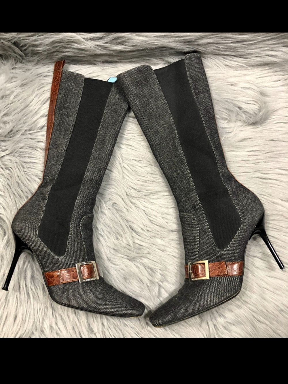 Authentic Dolce&Gabbana denim runaway boots. - Picture 16 of 16